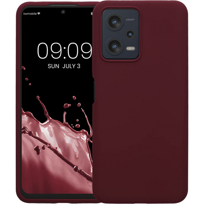 KW Xiaomi Redmi Note 12 5G / Poco X5 5G Θήκη Σιλικόνης Rubberized TPU - Bordeaux Purple - 60889.187