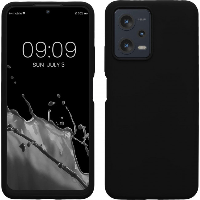 KW Xiaomi Redmi Note 12 5G / Poco X5 5G Θήκη Σιλικόνης Rubberized TPU - Black - 60889.01