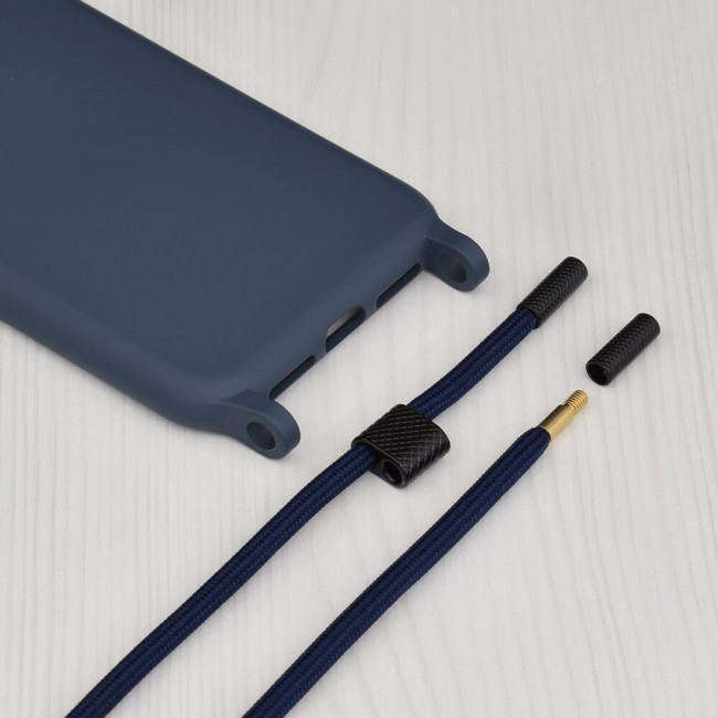 Techsuit Xiaomi Redmi Note 12 5G / Poco X5 5G Crossbody Lanyard Θήκη Σιλικόνης TPU με Λουράκι - Blue