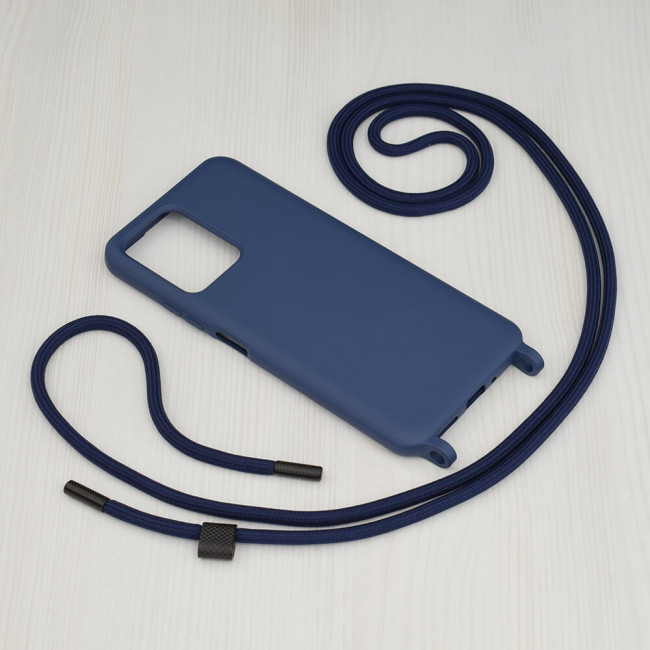 Techsuit Xiaomi Redmi Note 12 5G / Poco X5 5G Crossbody Lanyard Θήκη Σιλικόνης TPU με Λουράκι - Blue