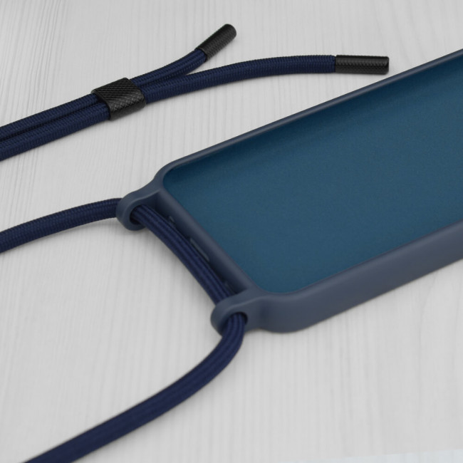 Techsuit Samsung Galaxy S23 Ultra Crossbody Lanyard Θήκη Σιλικόνης TPU με Λουράκι - Blue