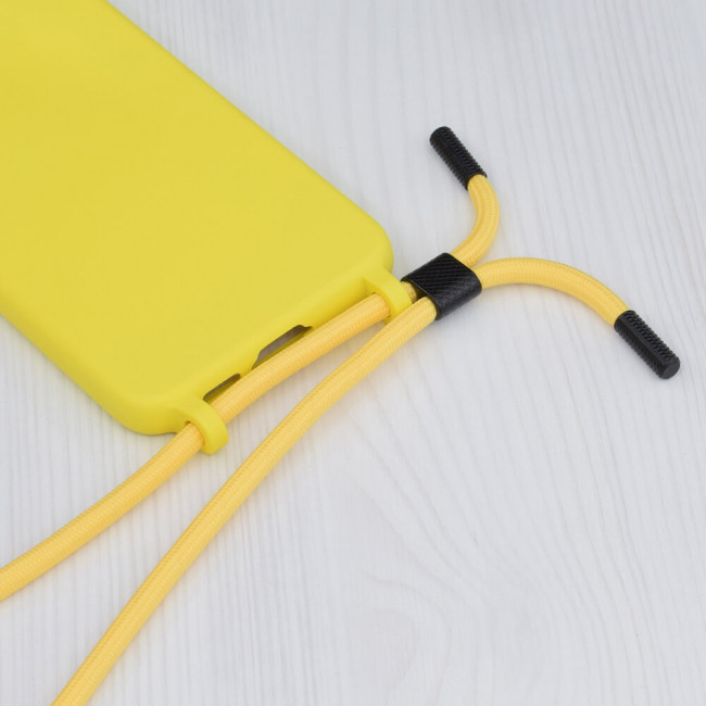 Techsuit Samsung Galaxy S23 Ultra Crossbody Lanyard Θήκη Σιλικόνης TPU με Λουράκι - Yellow