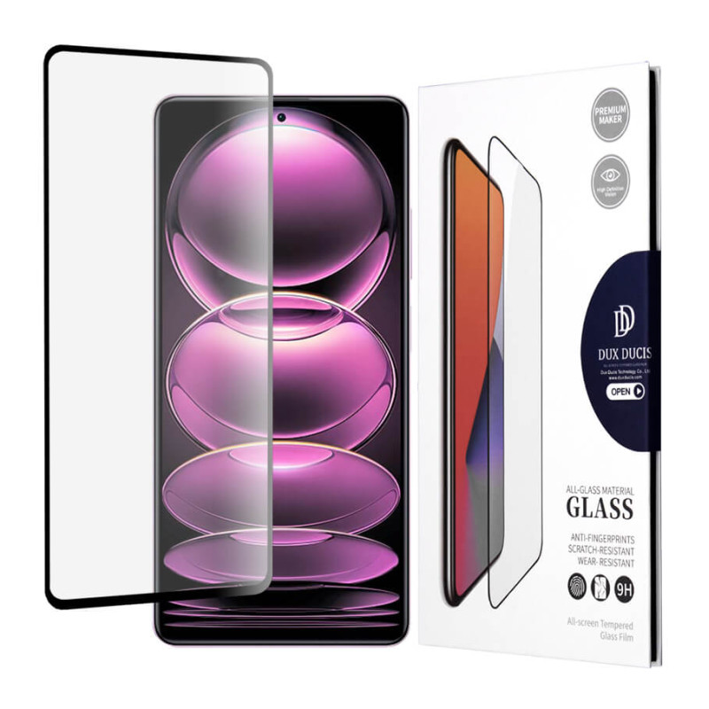 Dux Ducis Xiaomi Redmi Note 12 Pro / Redmi Note 12 Pro+ / Poco X5 Pro 5G 9H Full Screen Tempered Glass Αντιχαρακτικό Γυαλί Οθόνης - Black