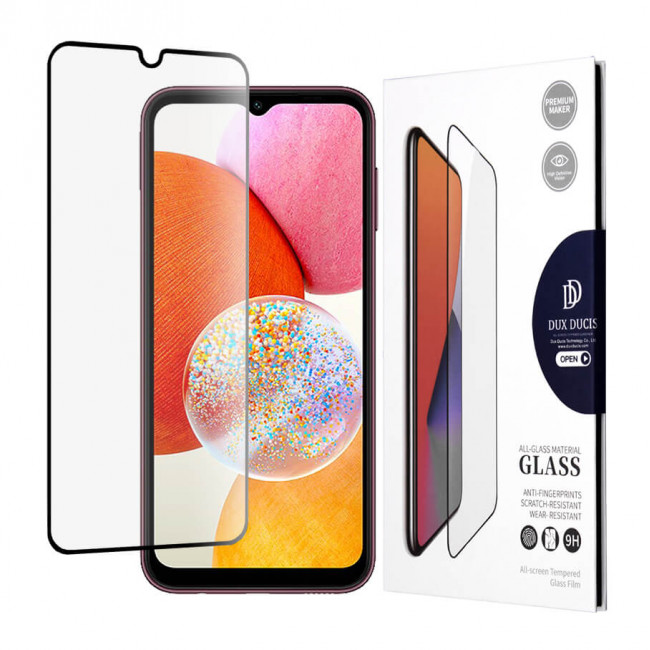 Dux Ducis Samsung Galaxy A14 5G 9D 9H Full Screen Case Friendly Tempered Glass Αντιχαρακτικό Γυαλί Οθόνης - Black