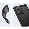 Techsuit Xiaomi Redmi Note 12 5G / Poco X5 5G Carbon Silicone Θήκη Σιλικόνης TPU - Black