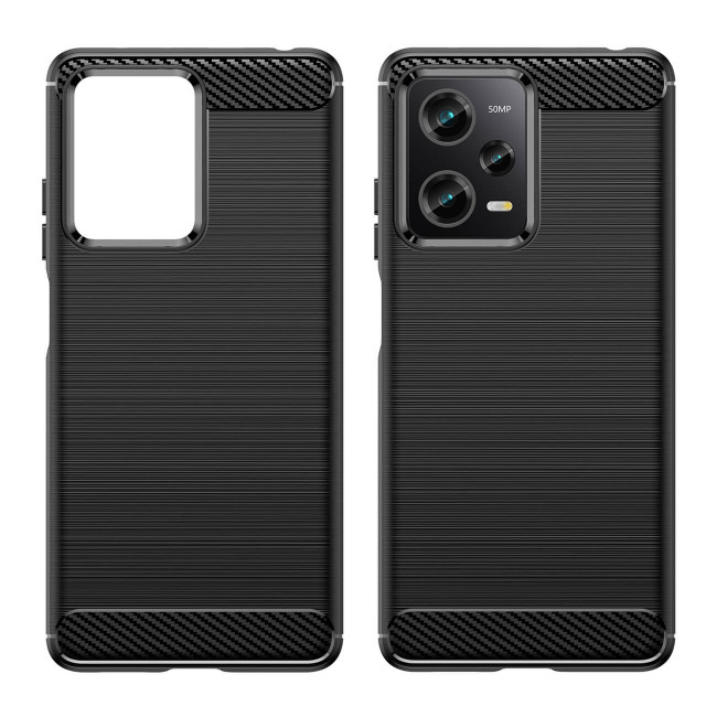 OEM Xiaomi Redmi Note 12 Pro / Xiaomi Poco X5 Pro 5G Carbon Series Θήκη TPU - Black