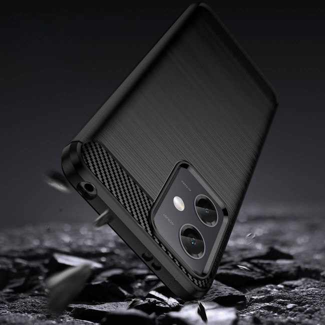 OEM Xiaomi Redmi Note 12 5G / Xiaomi Poco X5 5G Carbon Series Θήκη TPU - Black