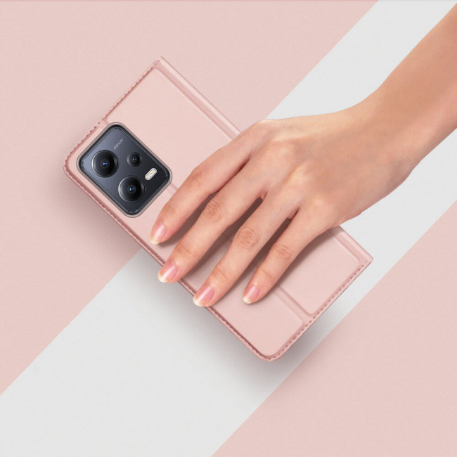 Dux Ducis Xiaomi Redmi Note 12 5G / Xiaomi Poco X5 5G Flip Stand Θήκη Βιβλίο - Pink