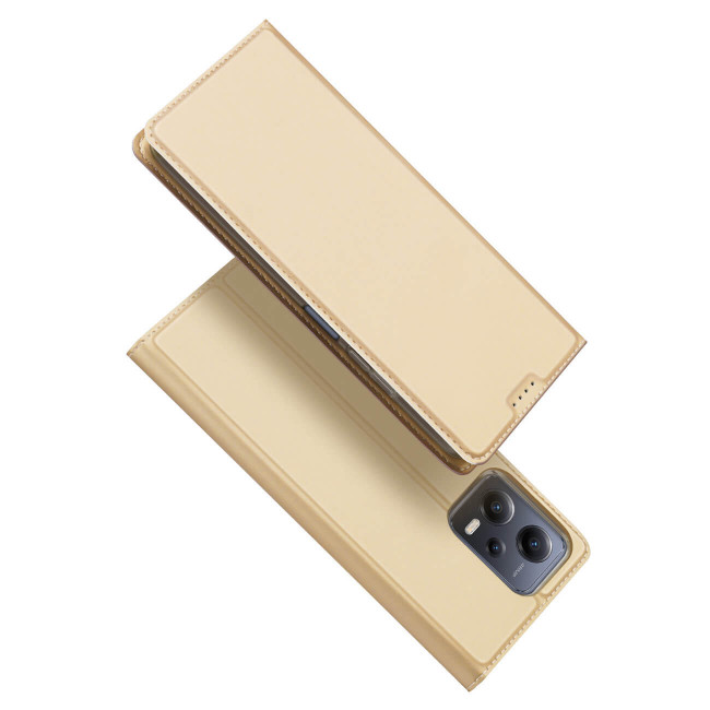 Dux Ducis Xiaomi Redmi Note 12 5G / Xiaomi Poco X5 5G Flip Stand Θήκη Βιβλίο - Gold