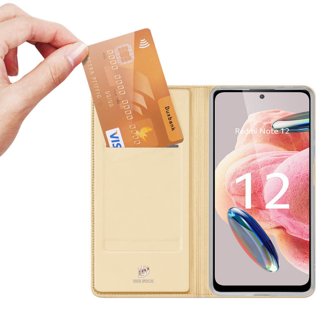 Dux Ducis Xiaomi Redmi Note 12 4G Flip Stand Θήκη Βιβλίο - Gold