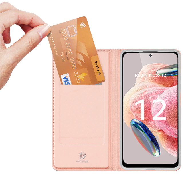 Dux Ducis Xiaomi Redmi Note 12 4G Flip Stand Θήκη Βιβλίο - Pink