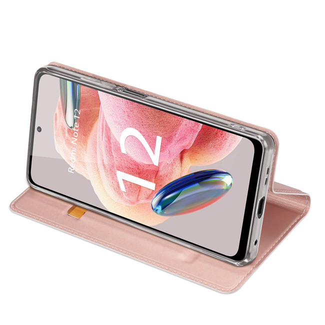 Dux Ducis Xiaomi Redmi Note 12 4G Flip Stand Θήκη Βιβλίο - Pink