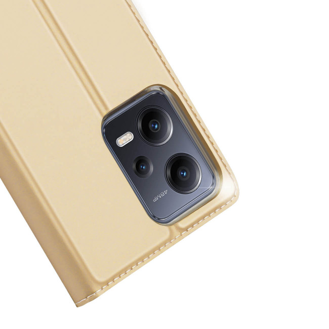 Dux Ducis Xiaomi Redmi Note 12 Pro / Poco X5 Pro 5G Flip Stand Case Θήκη Βιβλίο - Gold