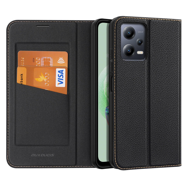 Dux Ducis Xiaomi Redmi Note 12 5G / Xiaomi Poco X5 5G Skin X2 Flip Stand Case Θήκη Βιβλίο - Black