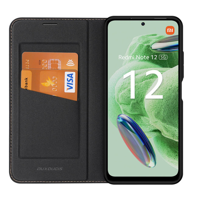 Dux Ducis Xiaomi Redmi Note 12 5G / Xiaomi Poco X5 5G Skin X2 Flip Stand Case Θήκη Βιβλίο - Black