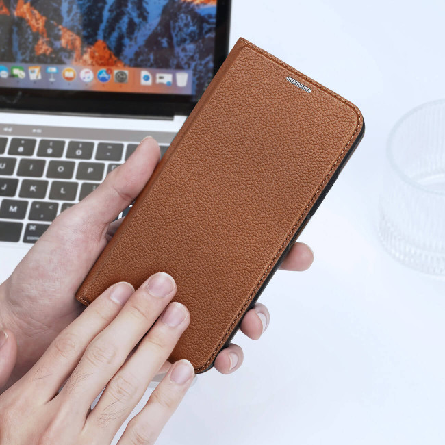 Dux Ducis Xiaomi Redmi Note 12 5G / Xiaomi Poco X5 5G Skin X2 Flip Stand Case Θήκη Βιβλίο - Brown