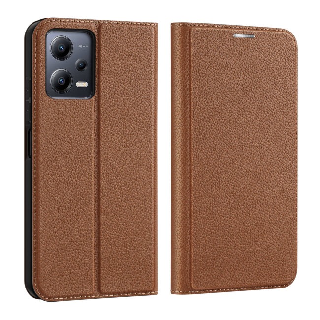 Dux Ducis Xiaomi Redmi Note 12 5G / Xiaomi Poco X5 5G Skin X2 Flip Stand Case Θήκη Βιβλίο - Brown