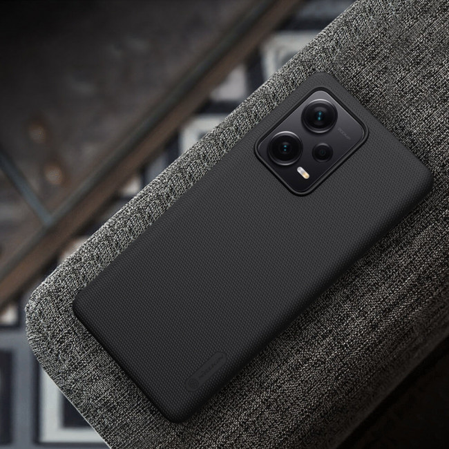 Nillkin Xiaomi Redmi Note 12 Pro+ Super Frosted Shield Σκληρή Θήκη με Πλαίσιο Σιλικόνης - Black