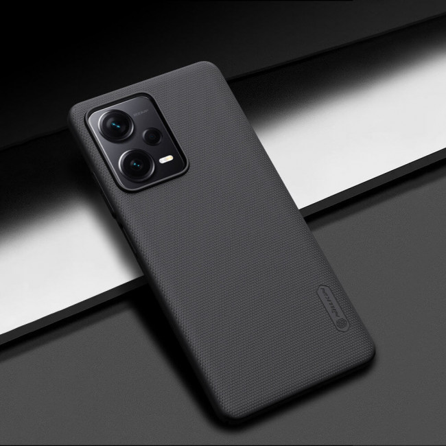 Nillkin Xiaomi Redmi Note 12 Pro+ Super Frosted Shield Σκληρή Θήκη με Πλαίσιο Σιλικόνης - Black