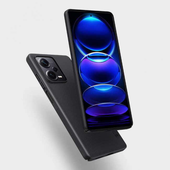 Nillkin Xiaomi Redmi Note 12 Pro+ Super Frosted Shield Σκληρή Θήκη με Πλαίσιο Σιλικόνης - Black