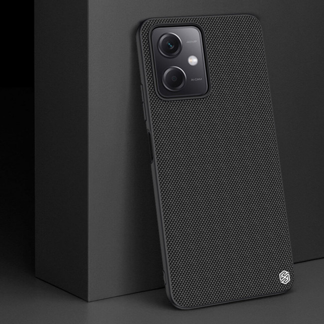 Nillkin Xiaomi Redmi Note 12 5G / Xiaomi Poco X5 5G Textured Case Σκληρή Θήκη με Πλαίσιο Σιλικόνης - Black