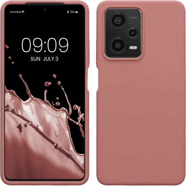 KW Xiaomi Redmi Note 12 Pro Θήκη Σιλικόνης Rubberized TPU - Winter Rose - 60690.193