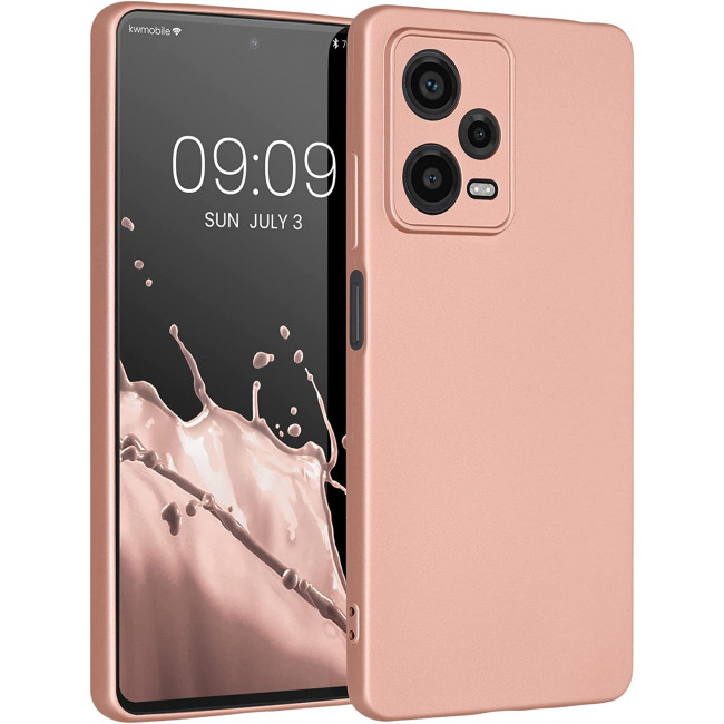 KW Xiaomi Redmi Note 12 Pro Θήκη Σιλικόνης TPU - Metallic Rose Gold - 60711.31