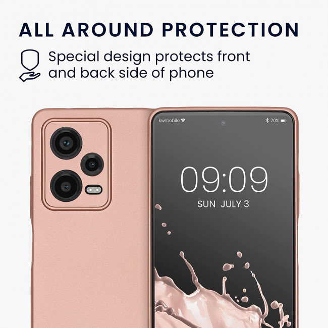 KW Xiaomi Redmi Note 12 Pro Θήκη Σιλικόνης TPU - Metallic Rose Gold - 60711.31