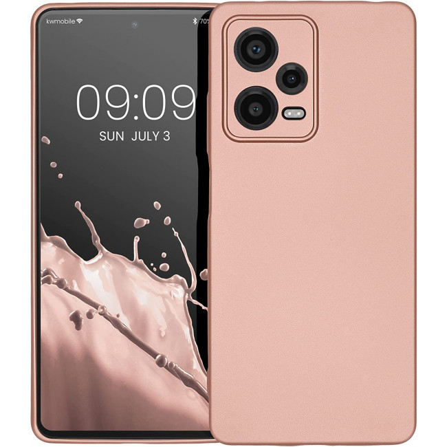 KW Xiaomi Redmi Note 12 Pro Θήκη Σιλικόνης TPU - Metallic Rose Gold - 60711.31