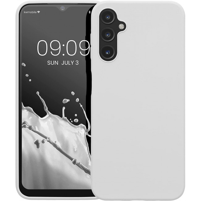 KW Samsung Galaxy A14 5G Θήκη Σιλικόνης TPU - Matte White - 61462.48