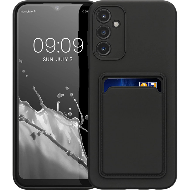 KW Samsung Galaxy A14 5G Θήκη Σιλικόνης TPU με Υποδοχή για Κάρτα - Black - 61352.01