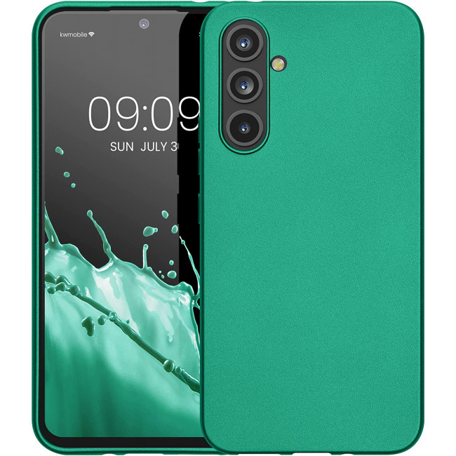 KW Samsung Galaxy A54 5G Θήκη Σιλικόνης TPU - Dark Metallic Green - 60797.170