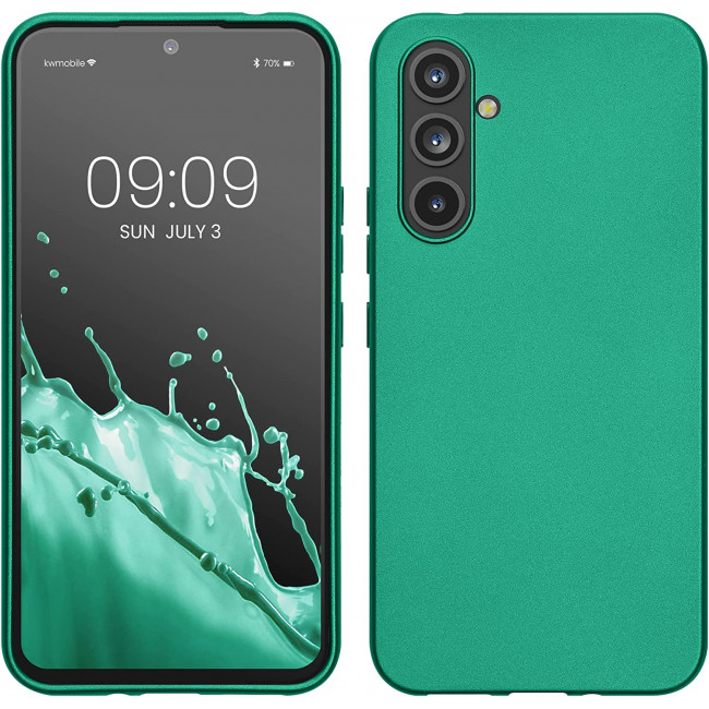 KW Samsung Galaxy A54 5G Θήκη Σιλικόνης TPU - Dark Metallic Green - 60797.170