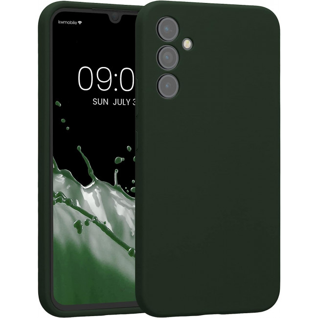 KW Samsung Galaxy A34 5G Θήκη Σιλικόνης Rubber TPU - Dark Green Matte - 60807.118