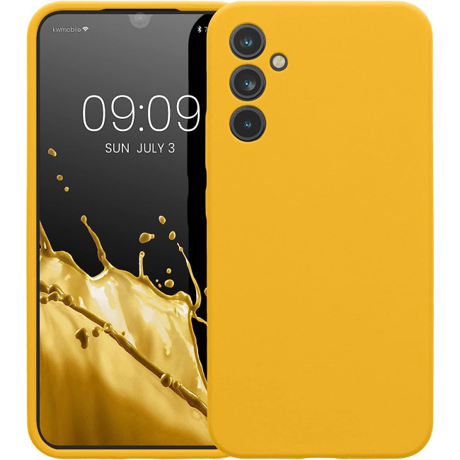 KW Samsung Galaxy A34 5G Θήκη Σιλικόνης Rubber TPU - Radiant Yellow - 60807.165