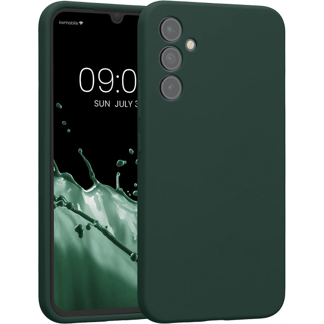 KW Samsung Galaxy A34 5G Θήκη Σιλικόνης Rubber TPU - Moss Green - 60807.169