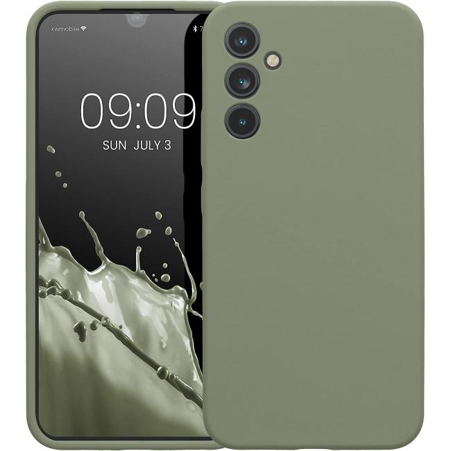 KW Samsung Galaxy A34 5G Θήκη Σιλικόνης Rubber TPU - Gray Green - 60807.172