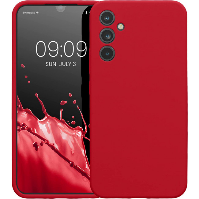 KW Samsung Galaxy A34 5G Θήκη Σιλικόνης Rubber TPU - Classic Red - 60807.208