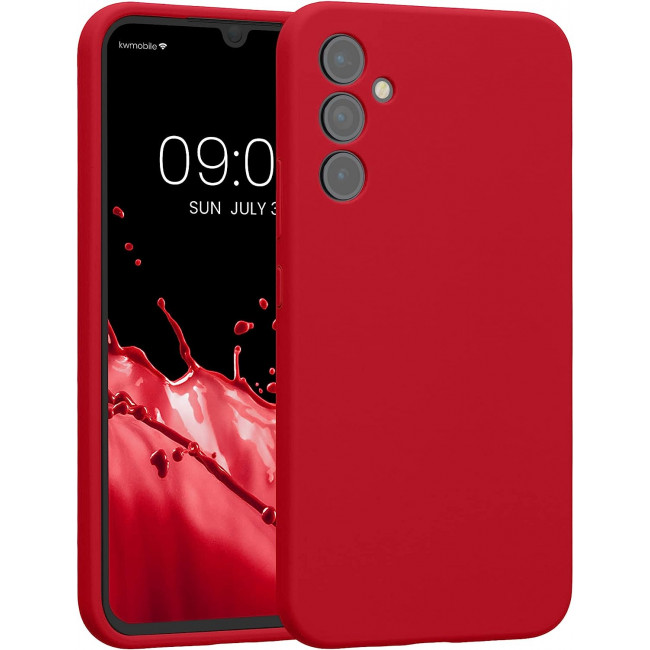 KW Samsung Galaxy A34 5G Θήκη Σιλικόνης Rubber TPU - Classic Red - 60807.208