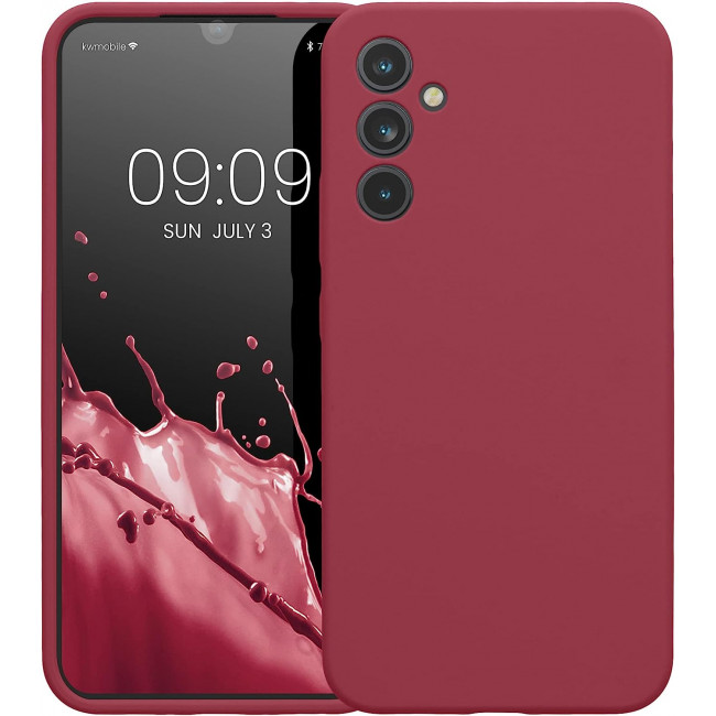 KW Samsung Galaxy A34 5G Θήκη Σιλικόνης Rubber TPU - Rhubarb Red - 60807.209