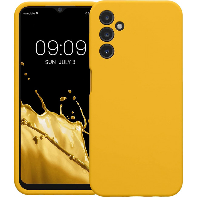 KW Samsung Galaxy A14 5G Θήκη Σιλικόνης Rubber TPU - Radiant Yellow - 60808.165