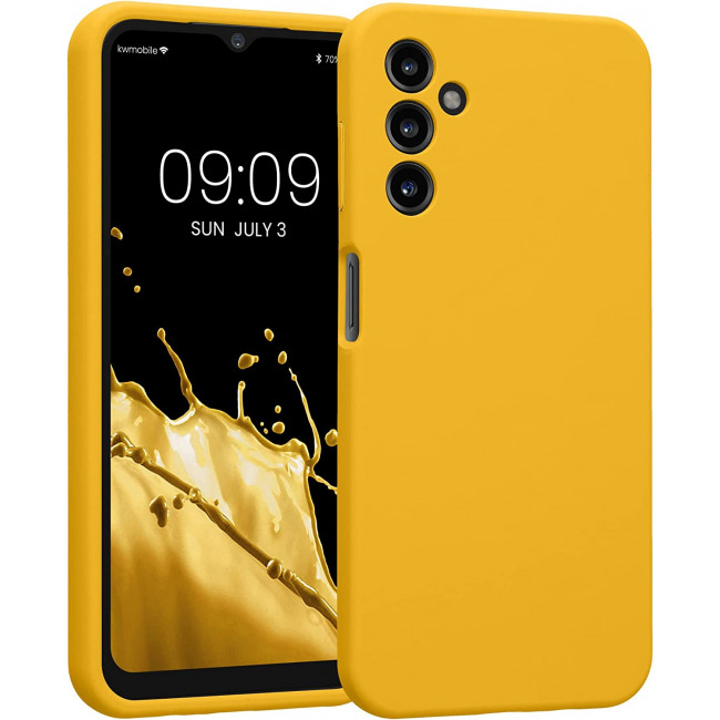 KW Samsung Galaxy A14 5G Θήκη Σιλικόνης Rubber TPU - Radiant Yellow - 60808.165