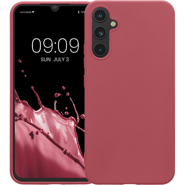 KW Samsung Galaxy A34 5G Θήκη Σιλικόνης TPU - Dark Rose - 60809.167