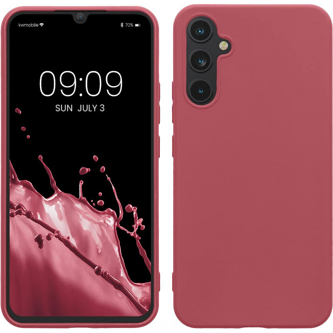 KW Samsung Galaxy A34 5G Θήκη Σιλικόνης TPU - Dark Rose - 60809.167