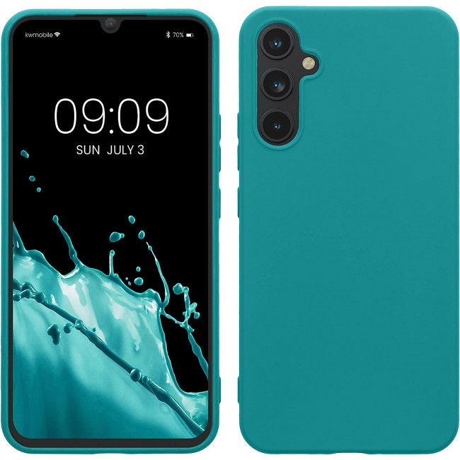 KW Samsung Galaxy A34 5G Θήκη Σιλικόνης TPU - Teal Matte - 60809.57