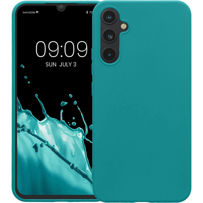 KW Samsung Galaxy A34 5G Θήκη Σιλικόνης TPU - Teal Matte - 60809.57