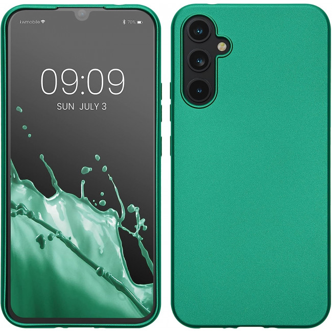 KW Samsung Galaxy A34 5G Θήκη Σιλικόνης TPU - Metallic Green - 60810.170