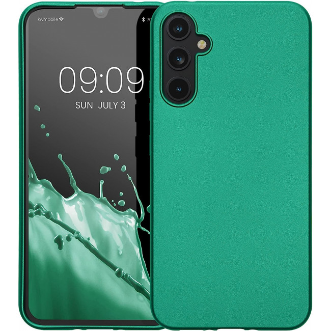 KW Samsung Galaxy A34 5G Θήκη Σιλικόνης TPU - Metallic Green - 60810.170