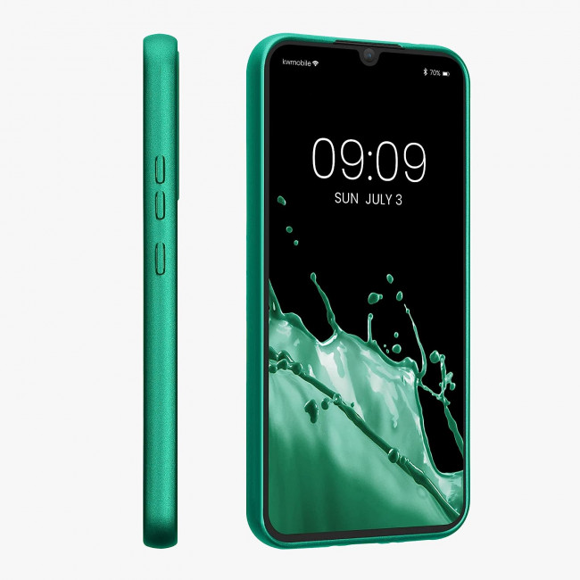 KW Samsung Galaxy A34 5G Θήκη Σιλικόνης TPU - Metallic Green - 60810.170