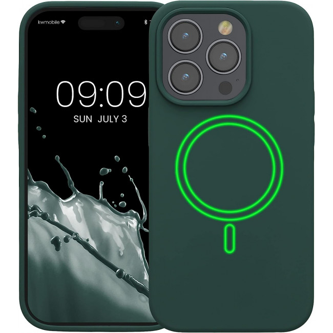 KW iPhone 14 Pro Θήκη Σιλικόνης Rubber TPU με MagSafe - Moss Green - 60993.169